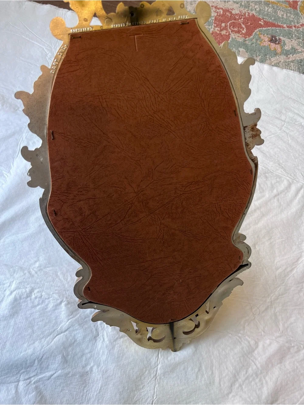 Vintage Syroco Ornate Gold Mirror Shelf Hollywood Regency Glam